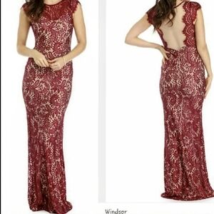 Windsor beautiful Red Lace Windsor Maxi Dress size M